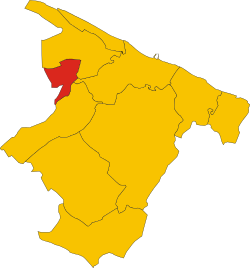 Map of comune of San Ferdinando di Puglia (province of Barletta-Andria-Trani, region Apulia, Italy)